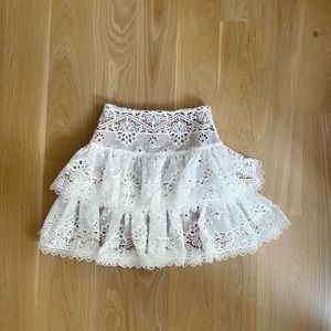 BRONX AND BANCO Lace Ruffle Skirt Never Worn